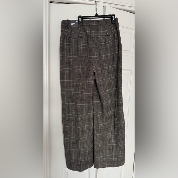 NWT Express Editor wide leg plaid pants, size 6R - Picture 4 of 5